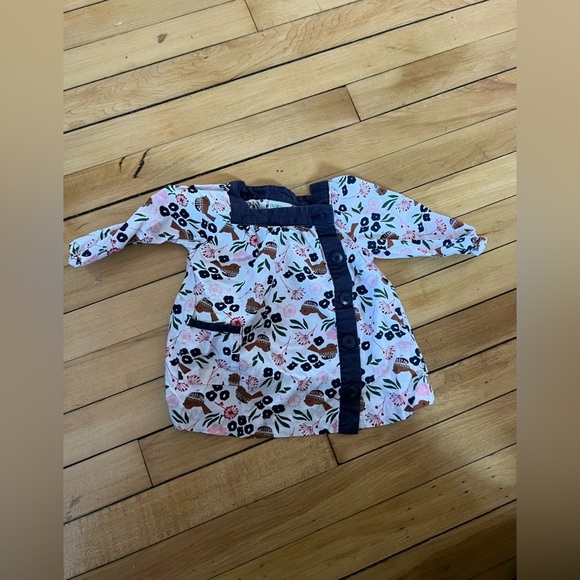 Hanna Andersson floral print side button down blouse - Picture 1 of 3